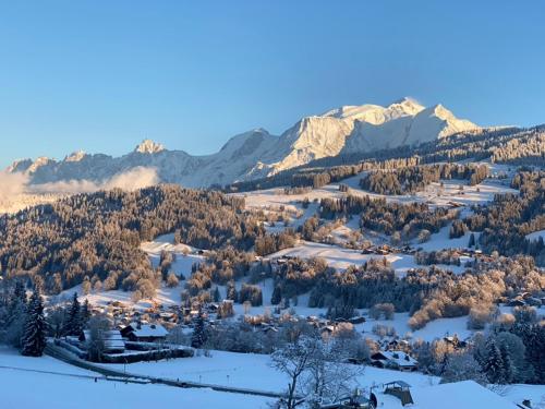 Appartement Vue Mont Blanc Chalet A Megeve, Demi Quartier, France