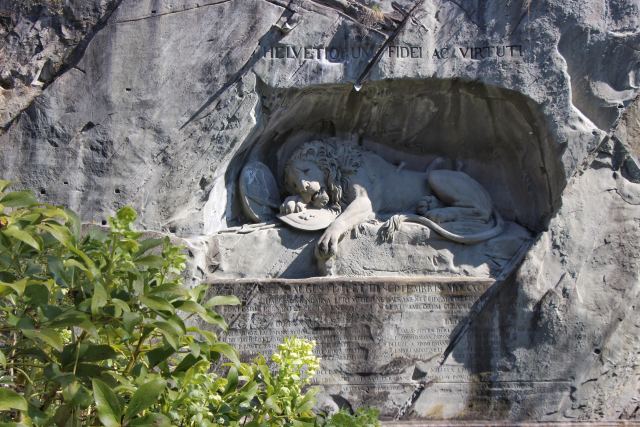 Lion Monument in Lucerne-Stadt District, Switzerland