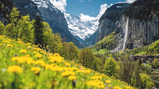 Lauterbrunnen Valley in Lauterbrunnen, Switzerland