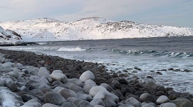 Dragon Eggs Beach in Murmansk, Russia