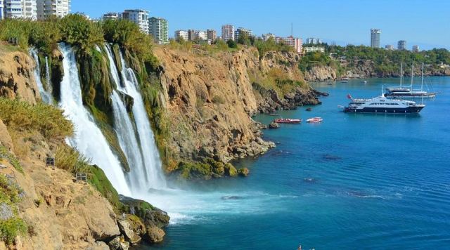 Düden Waterfalls in Antalya, Turkey