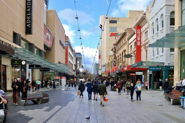 Rundle Mall in Adelaide, Australia