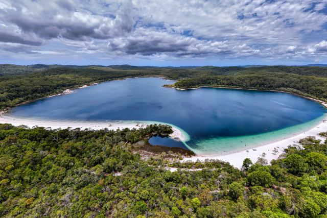 Lake McKenzie in Fraser Coast, Australia